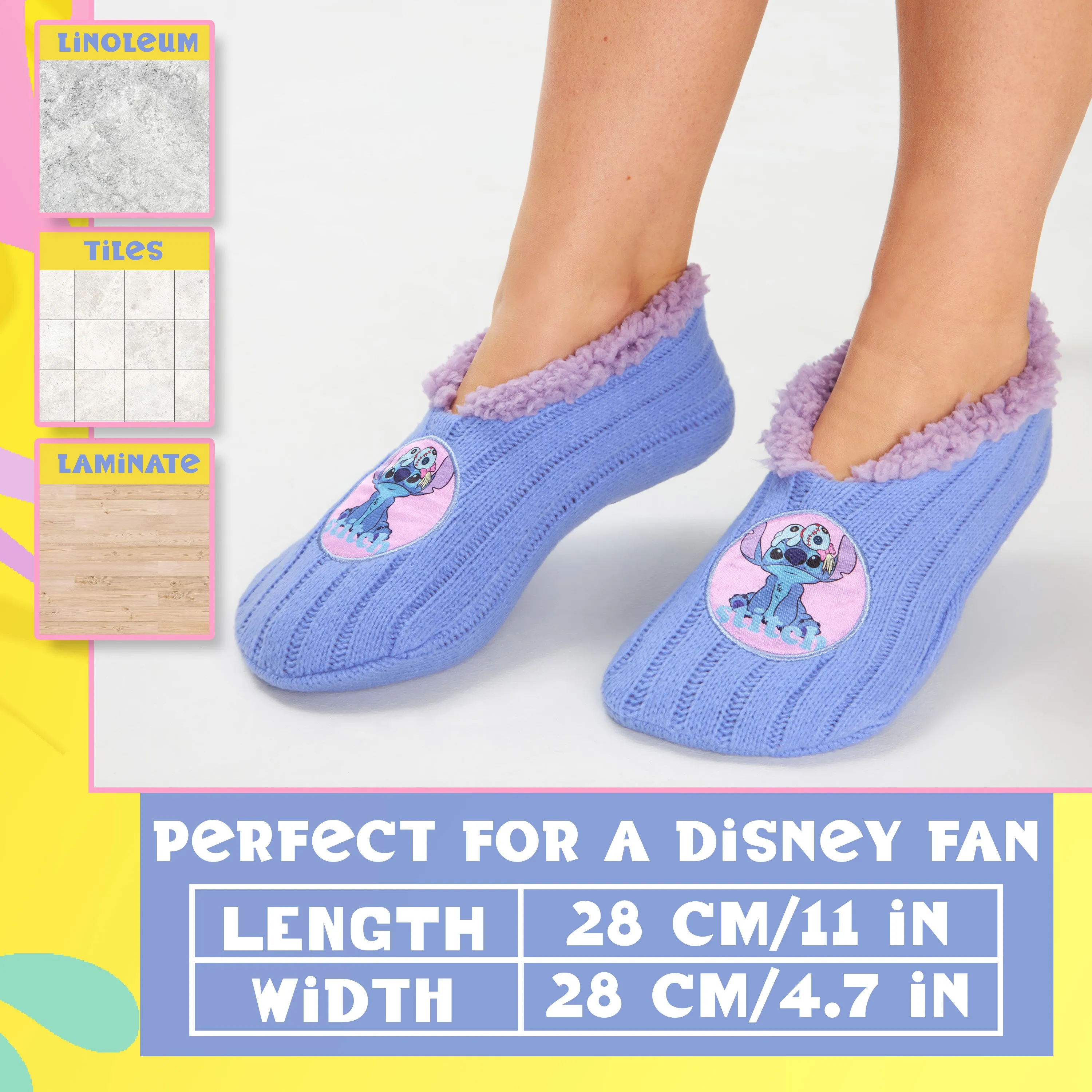 Fabric For Slippers Disney Womens Ballerina Slippers with Sherpa Lining, Knitted Non-Slip House Shoes