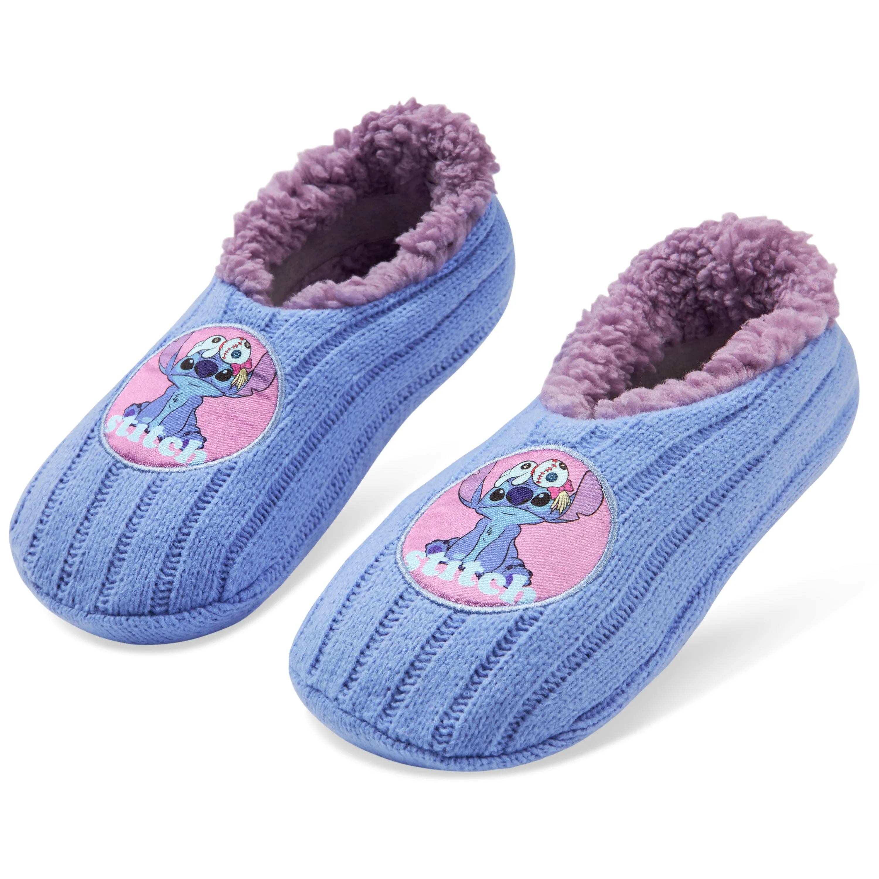 Disney Womens Ballerina Slippers with Sherpa Lining, Knitted Non-Slip House Shoes Yankees Slippers