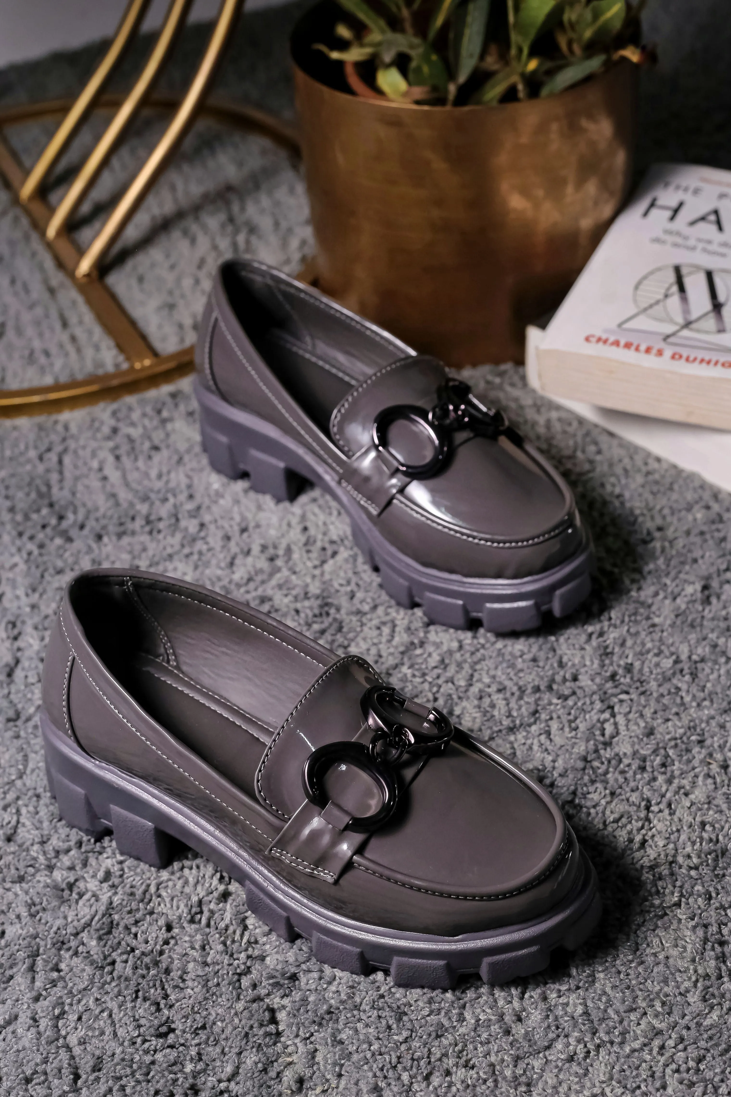 J Crew Suede Loafers Brauch Grey Patent Embellished Loafer Shoe