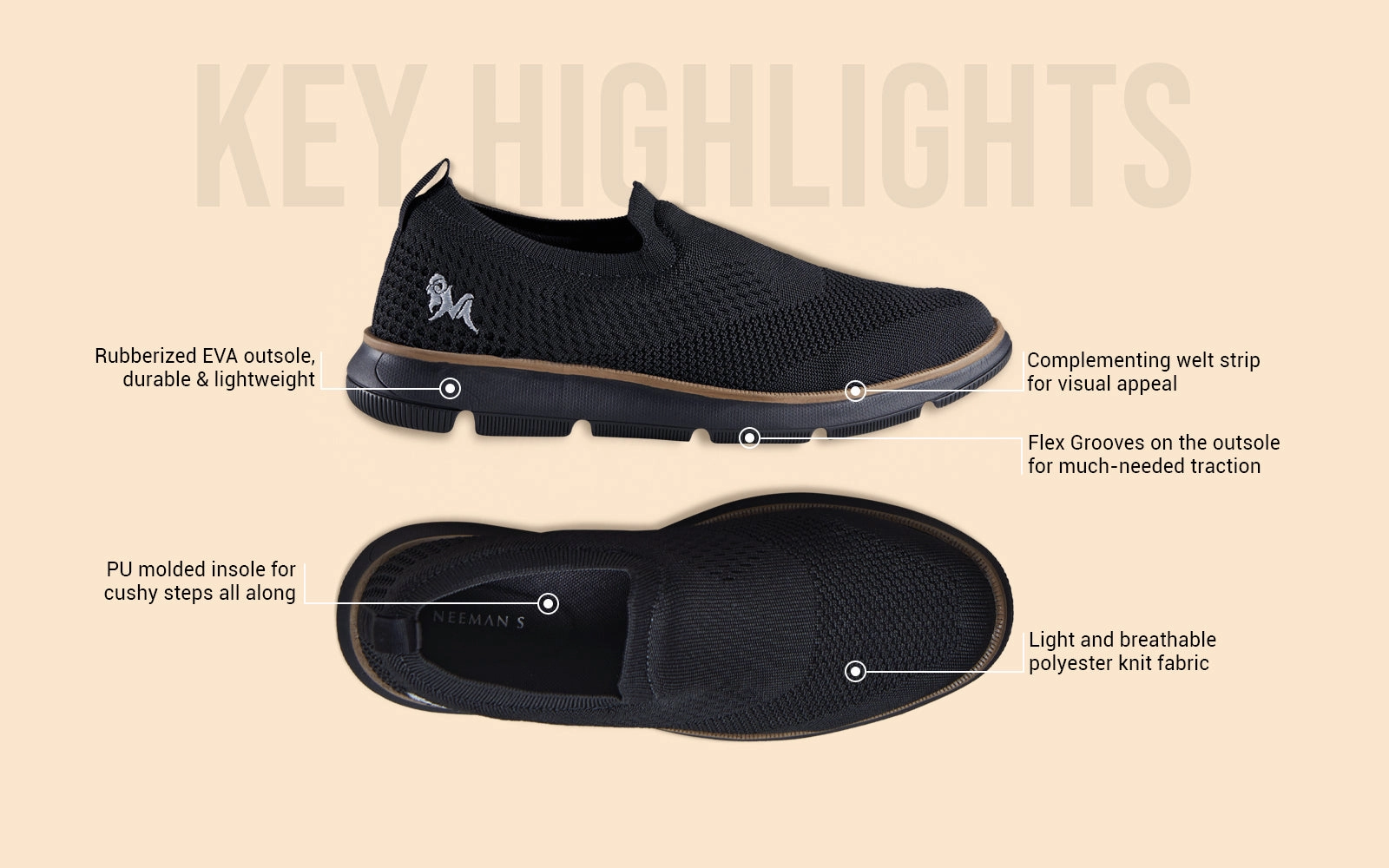 Dress Slip Ons : Black Canvas Slides