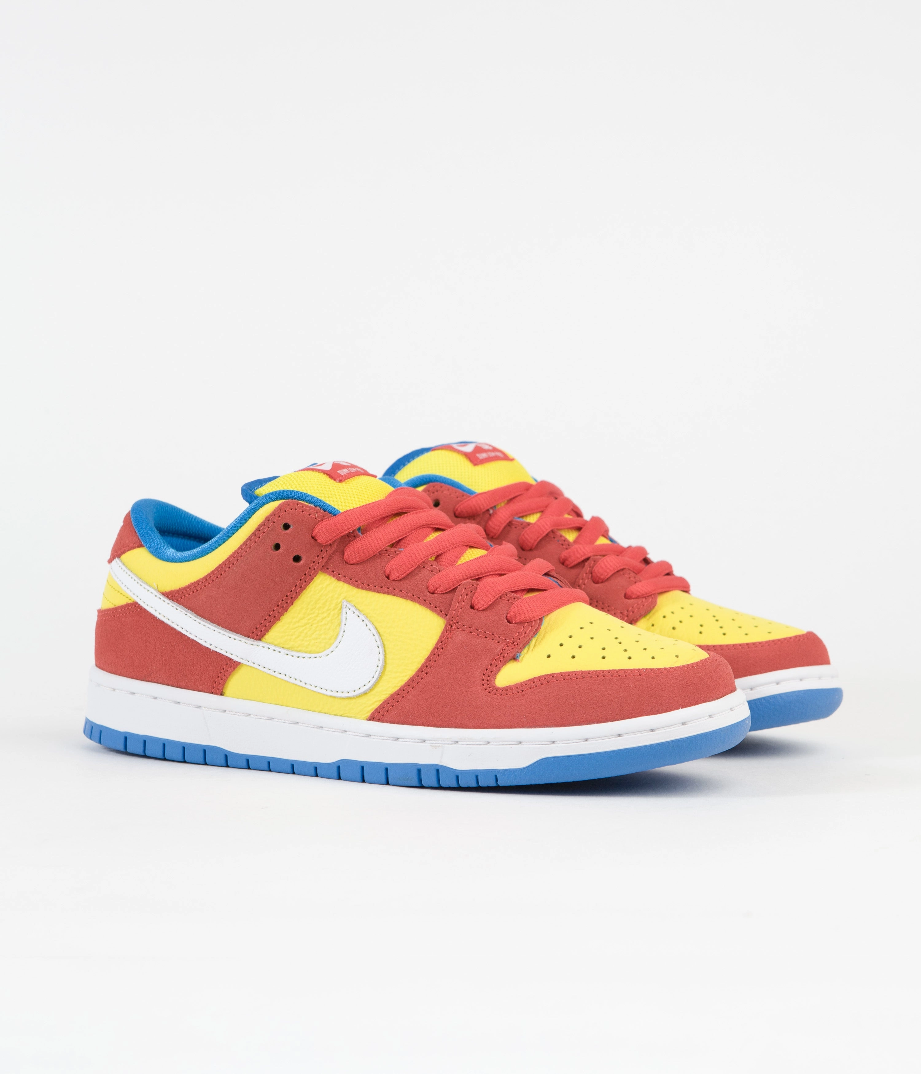 Nike SB Dunk Low Pro 'Bart Simpson' Shoes - Habanero Red / White - Blue Hero Packer Shoes X Asics