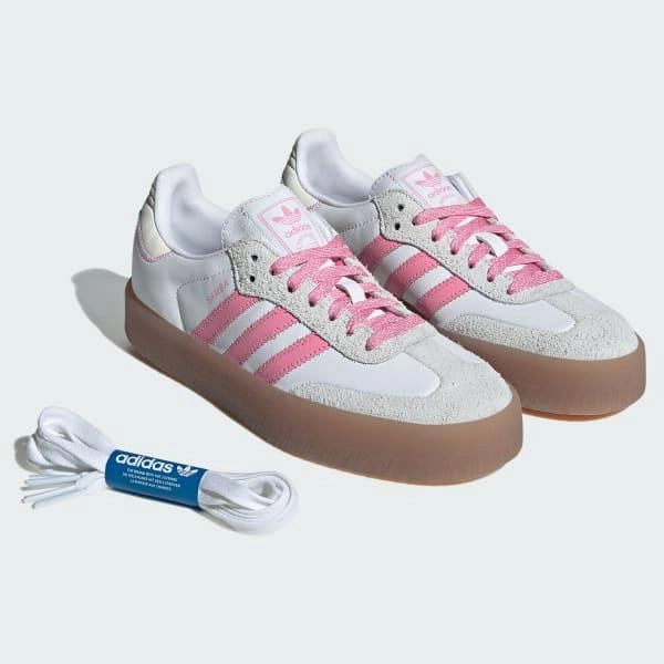 Nebraska Adidas Shoes Adidas Women's Sambae Shoes - Cloud White / Bliss Pink / Off White