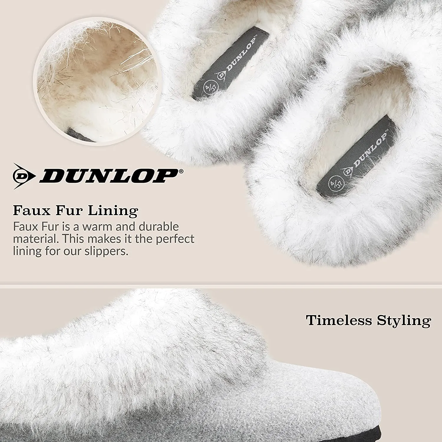 Dunlop Ladies Slippers, Fluffy Slippers Women Faux Fur, House Shoes Indoor Outdoor Funky Monkey Slides