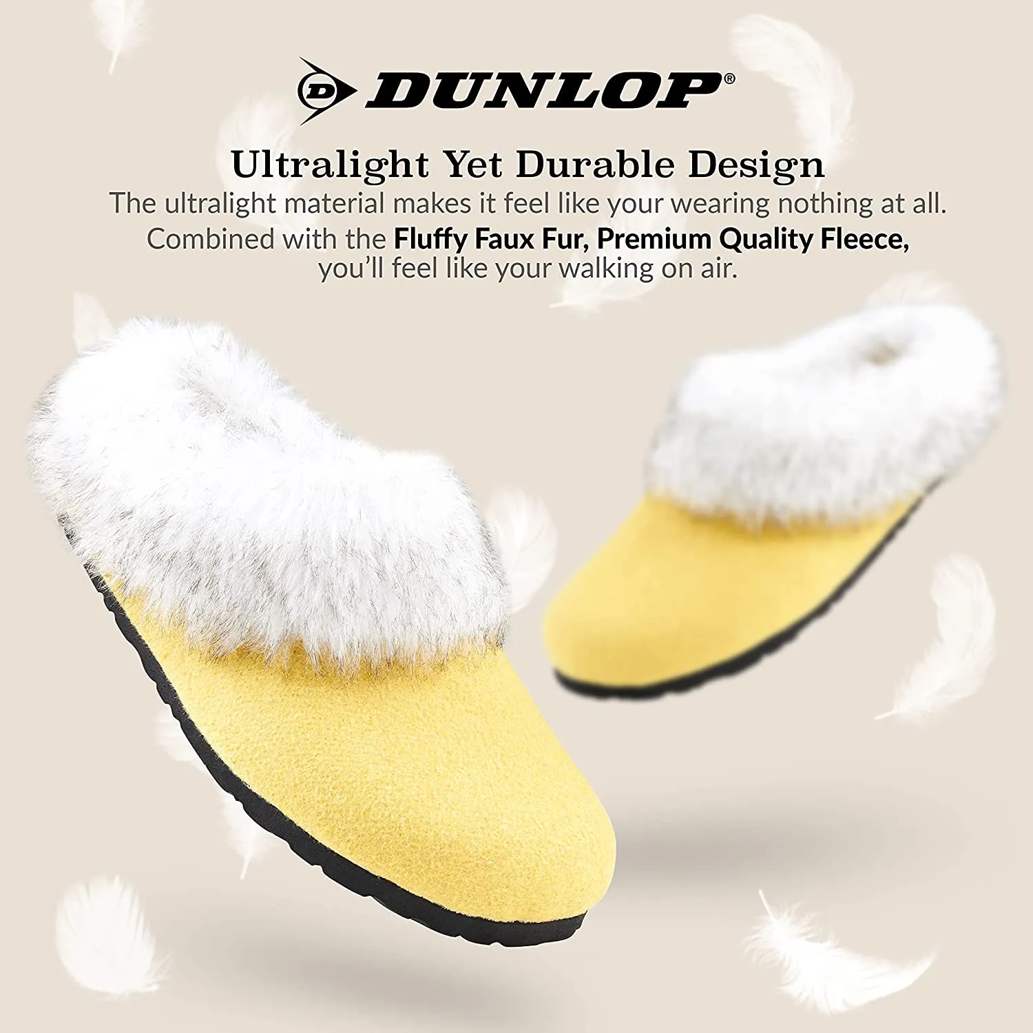 Mocassin Slippers Dunlop Ladies Slippers, Fluffy Slippers Women Faux Fur, House Shoes Indoor Outdoor