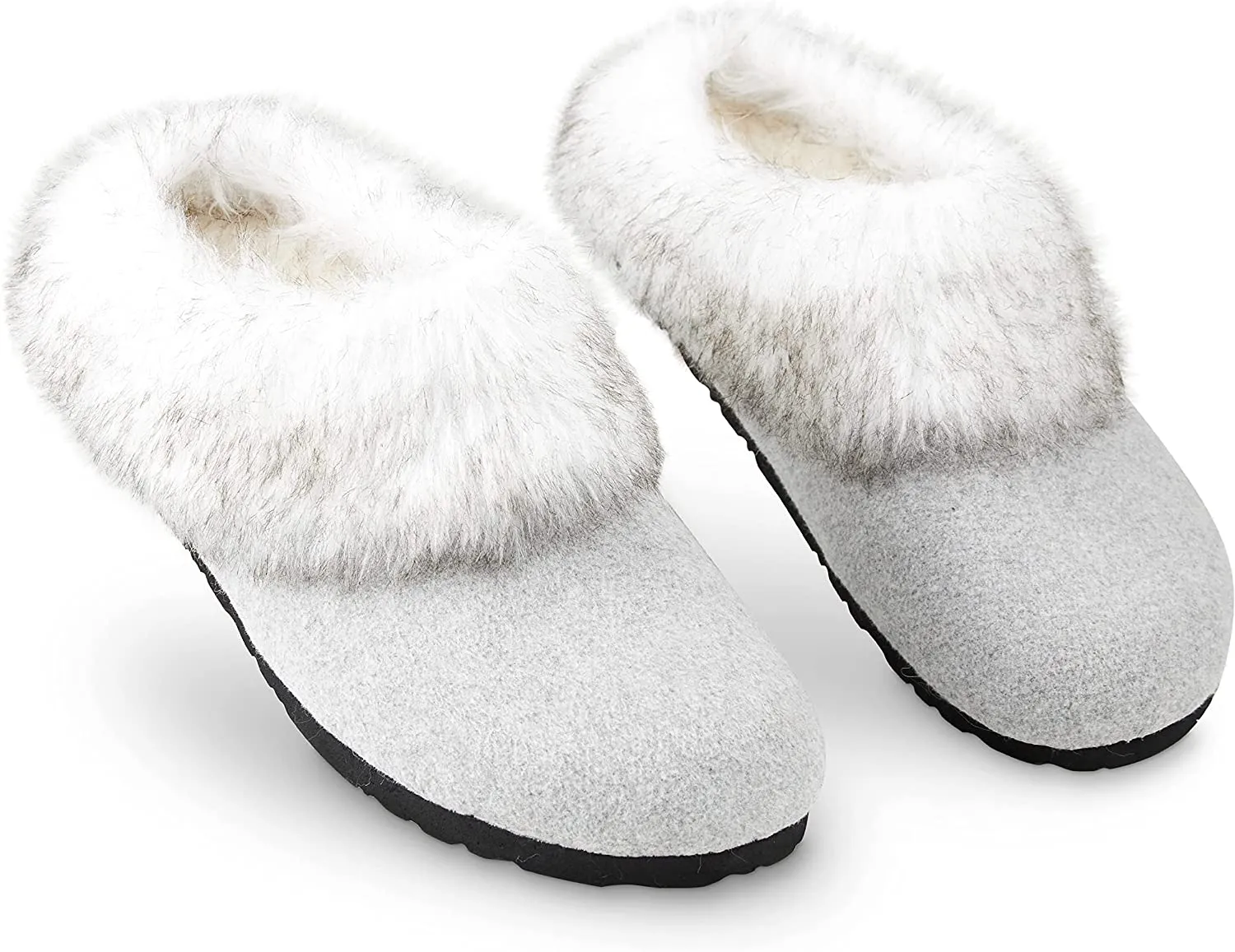 Dunlop Ladies Slippers, Fluffy Slippers Women Faux Fur, House Shoes Indoor Outdoor Robes And Slippers
