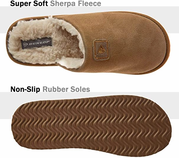Dunlop Comfy Memory Foam Slippers with Rubber Sole Anti Slip for Men Orthopedic Slippers Arch Support