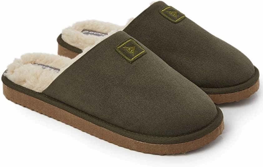 Dunlop Comfy Memory Foam Slippers with Rubber Sole Anti Slip for Men Ugg Dupes Slippers