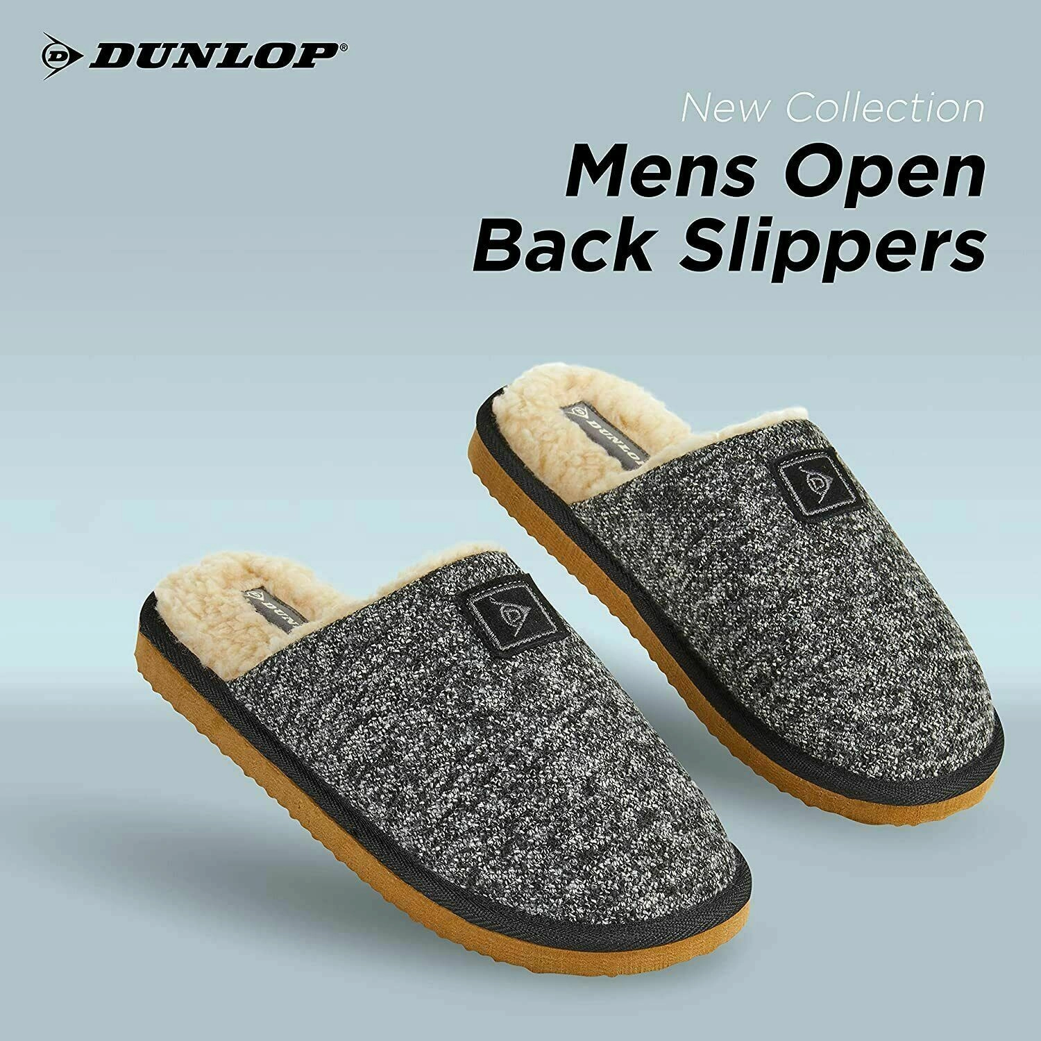 Dunlop Comfy Memory Foam Slippers with Rubber Sole Anti Slip for Men Slippers With Pom