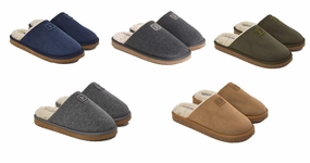 Slippering Dunlop Comfy Memory Foam Slippers with Rubber Sole Anti Slip for Men