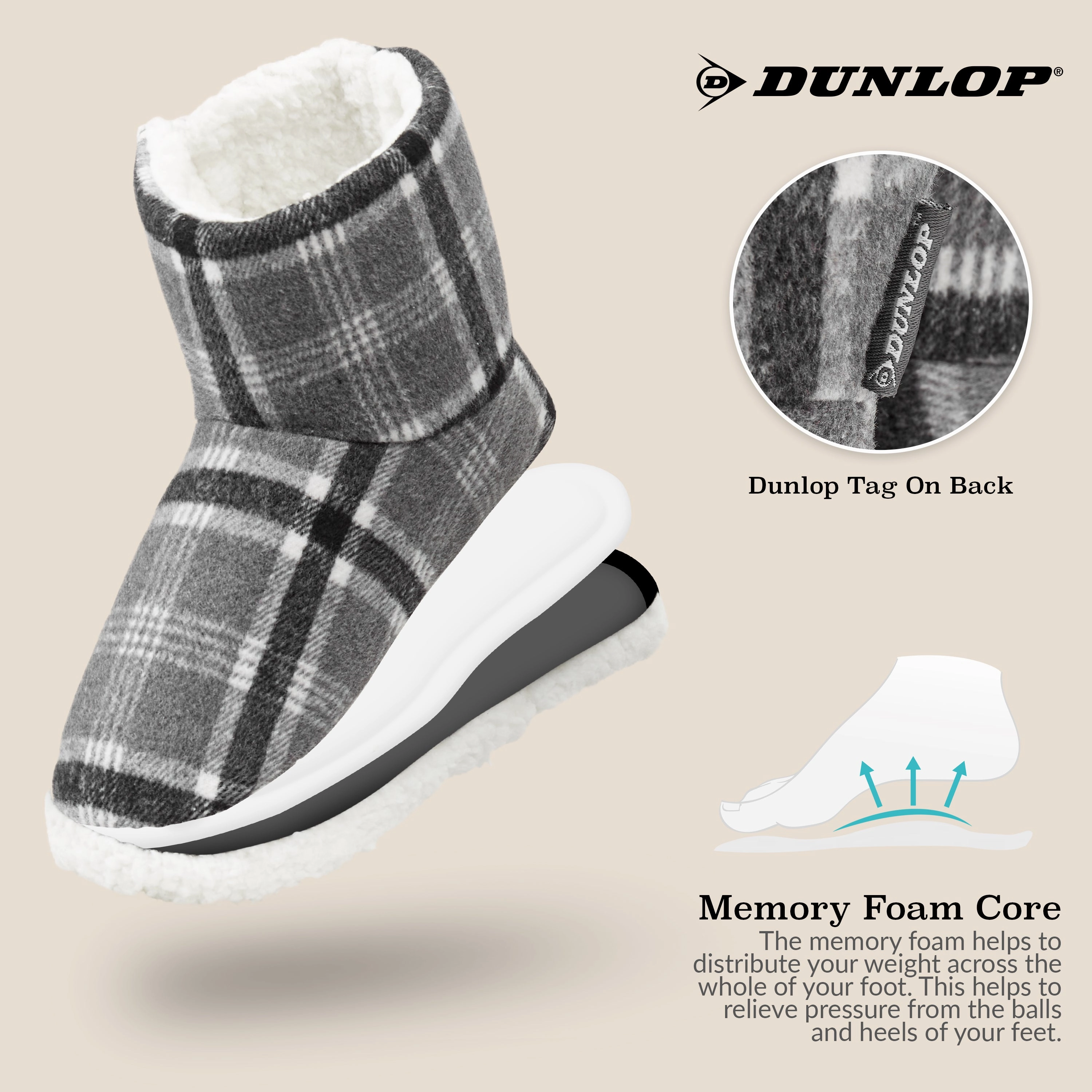 Dunlop Men's Slippers - Plush Boot Slippers for Men Schnauzer Slippers
