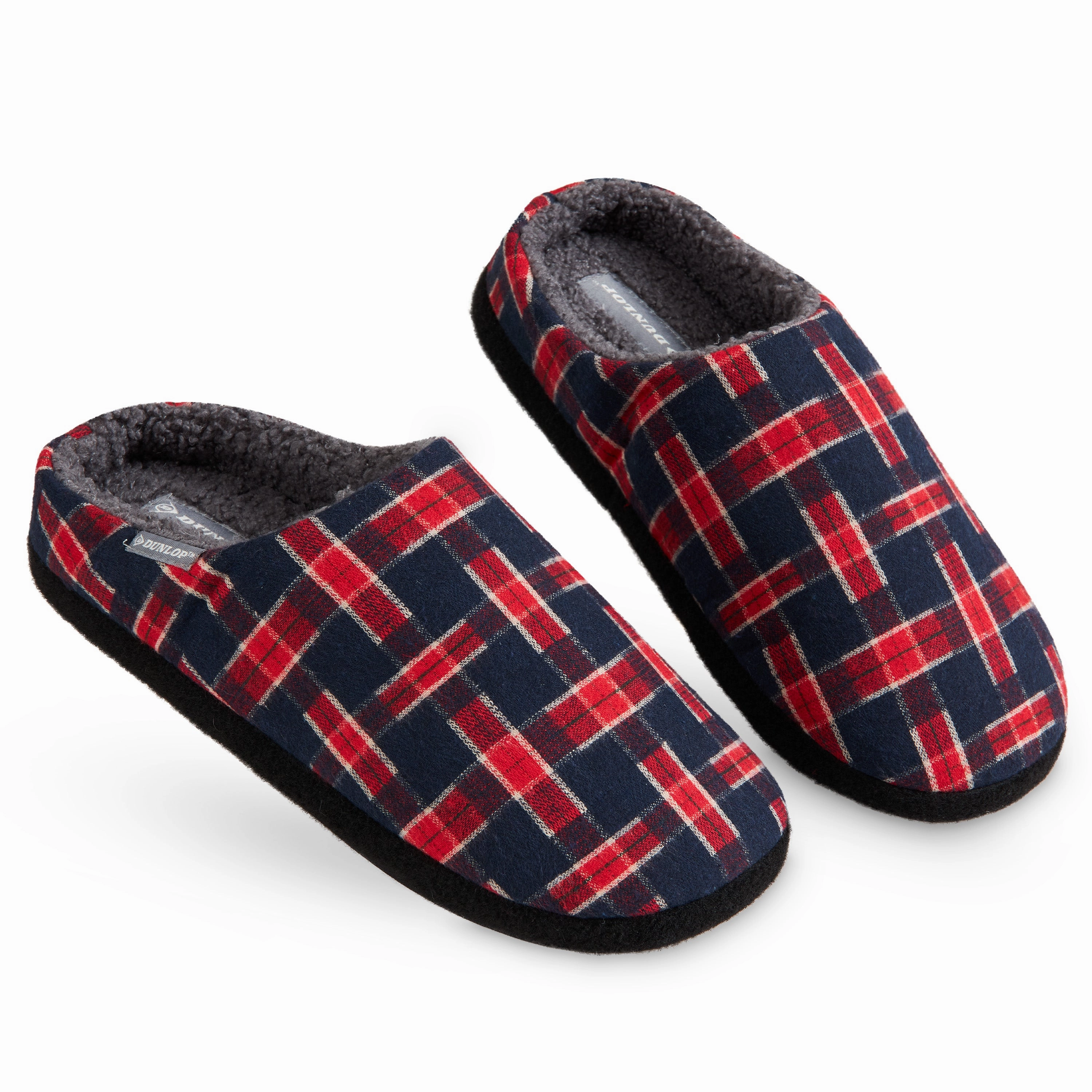 Stink Slippers Dunlop Mens,Comfy Memory Foam Slippers,Warm Faux Sheepskin Anti Slip House Shoes