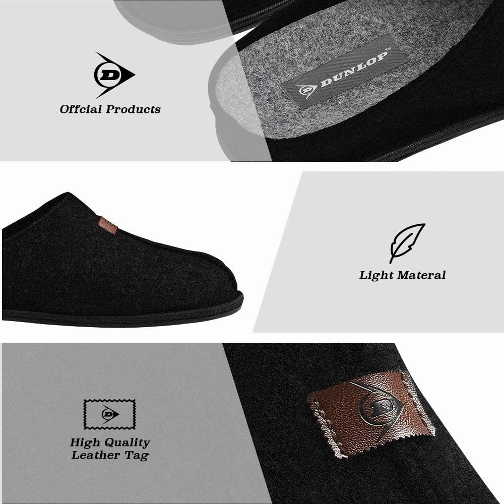 Dunlop Mens Slippers, Felt Slip On Mules Men's Slippers 32 Degrees Slides