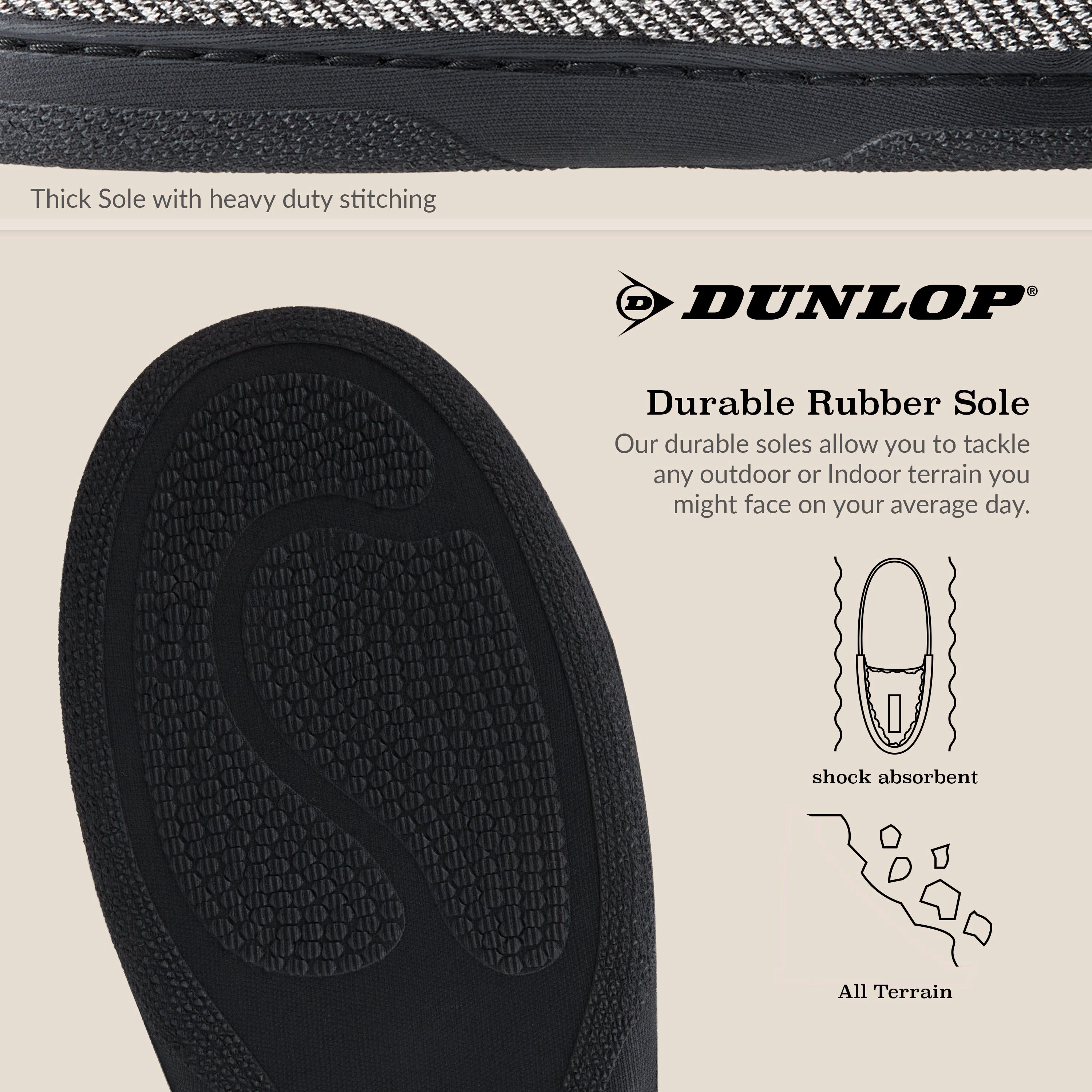 Dunlop Moccasins Slippers for Men With Rubber Sole Glerup Slippers