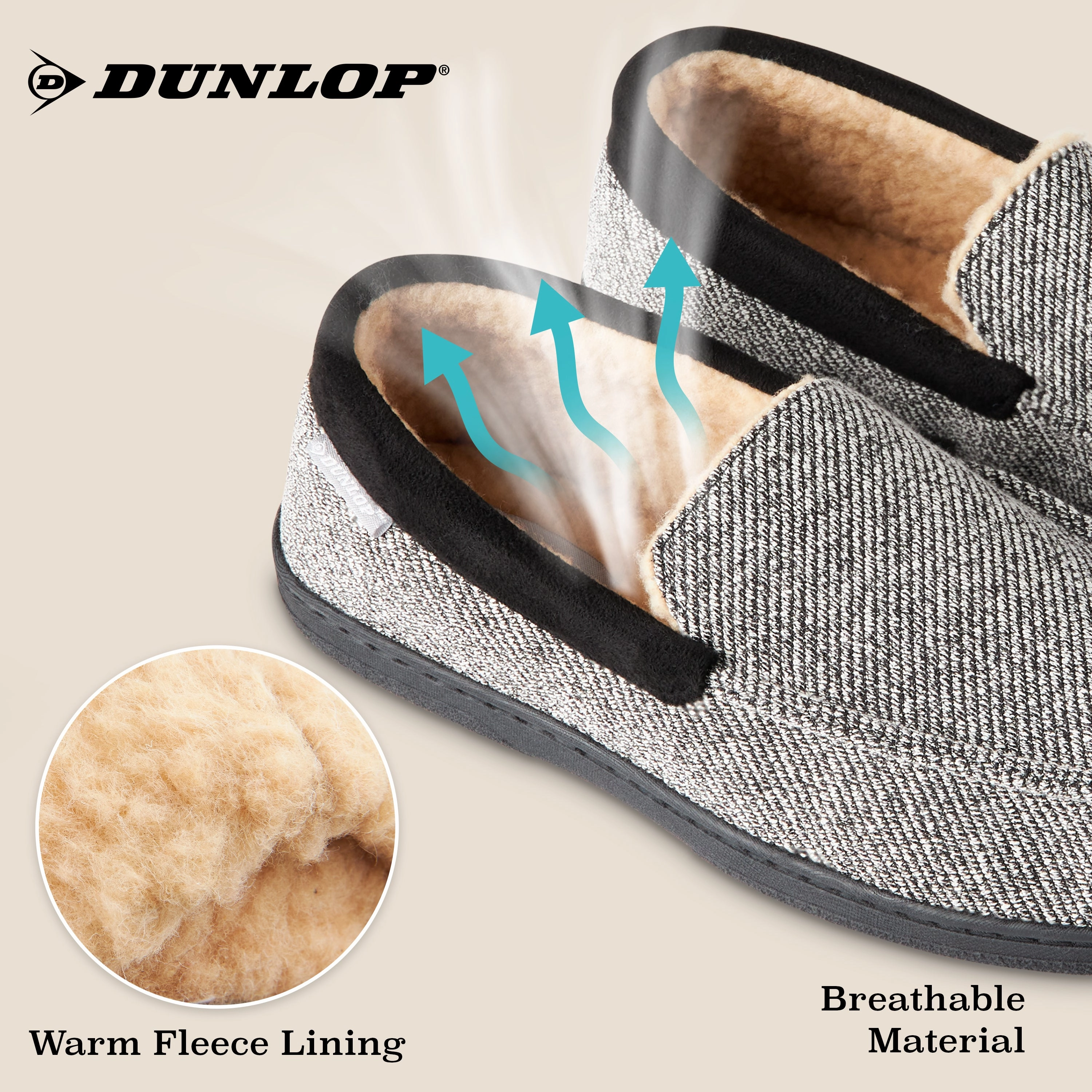 Dunlop Moccasins Slippers for Men With Rubber Sole Tazz Slippers