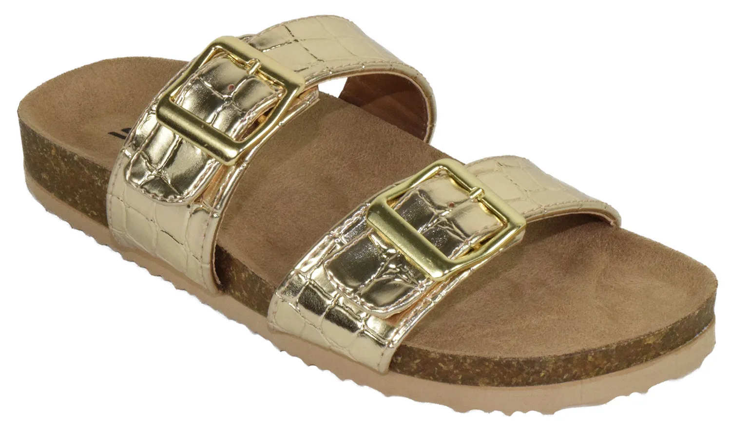 Wooden Japanese Sandals DUNYA-S Gold Soda
