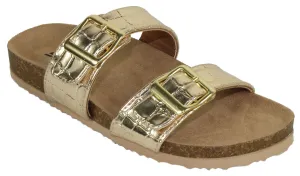 DUNYA-S Gold Soda Foamies Sandals