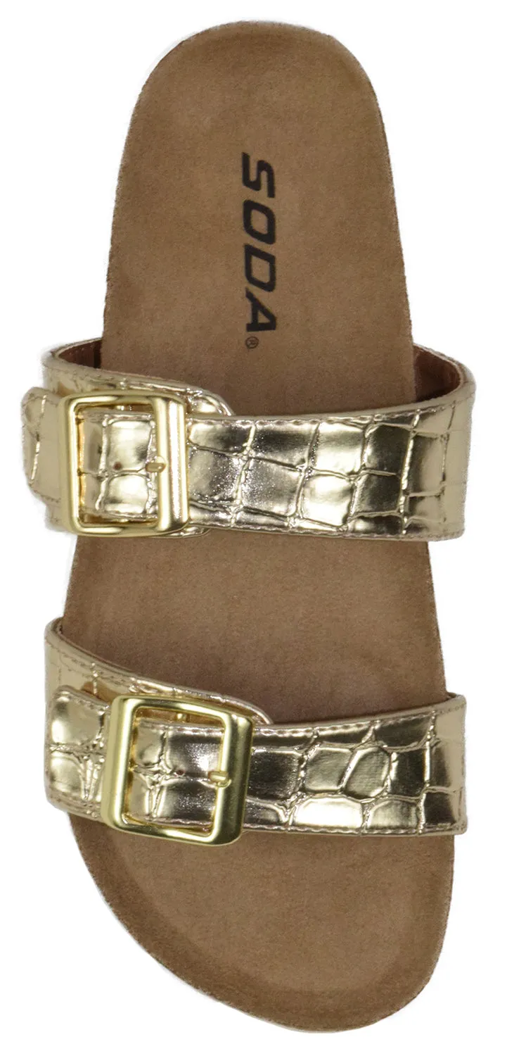 Sandals With Enclosed Toes DUNYA-S Gold Soda