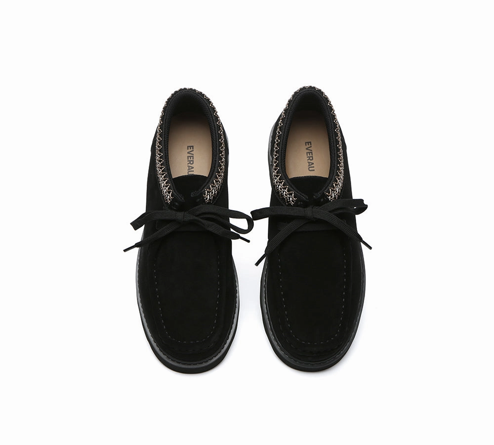 EVERAU Men Leather Lace Up Casual Shoes Madison Best Orthopedic Casual Shoes