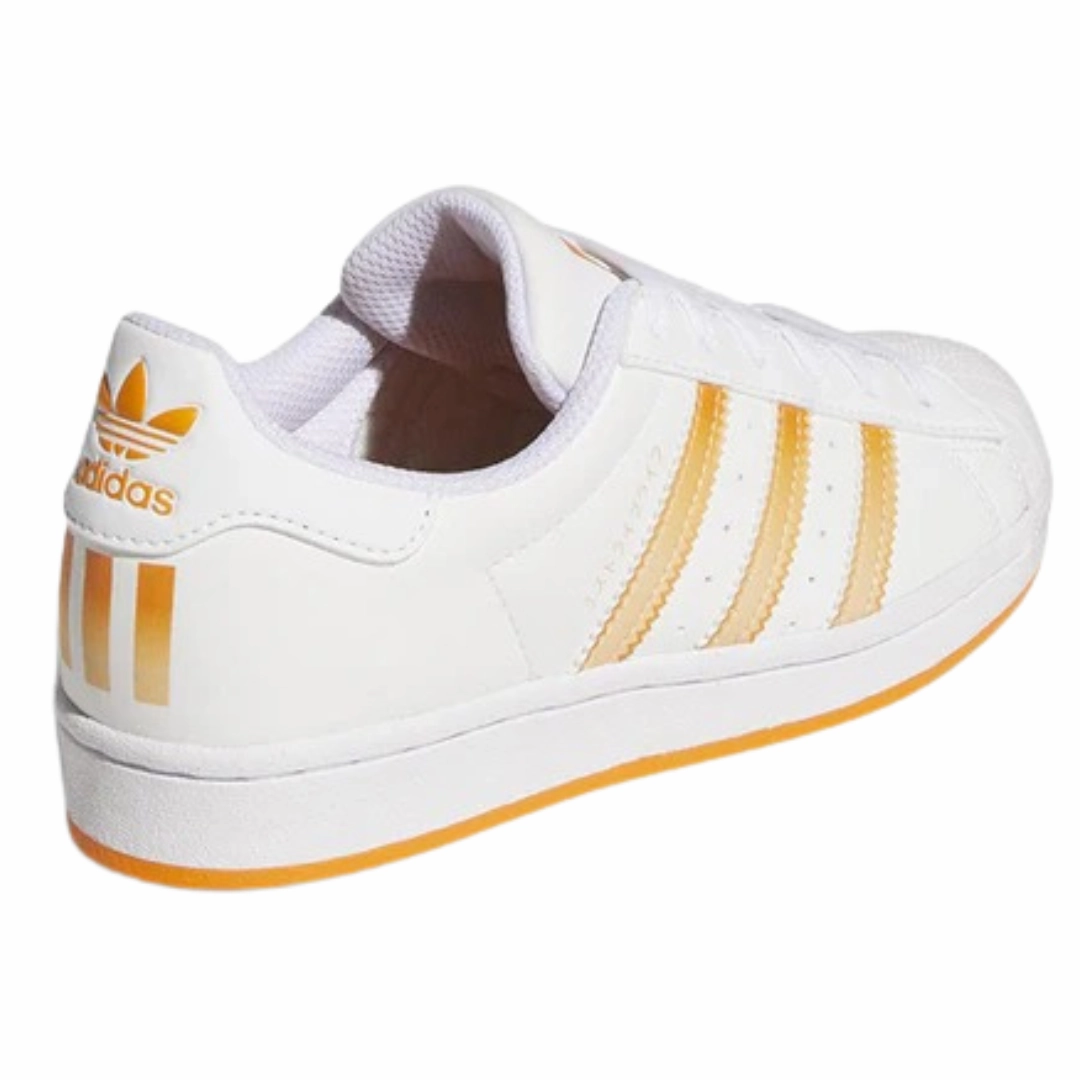 Adidas - Kid's Superstar J 'White Orange Rush' - Cloud White / Orange Rush / Acid Orange Adidas Eqt Shoes