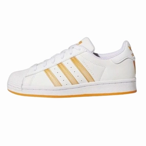 Adidas - Kid's Superstar J 'White Orange Rush' - Cloud White / Orange Rush / Acid Orange Copa Mundial Adidas Soccer Shoes