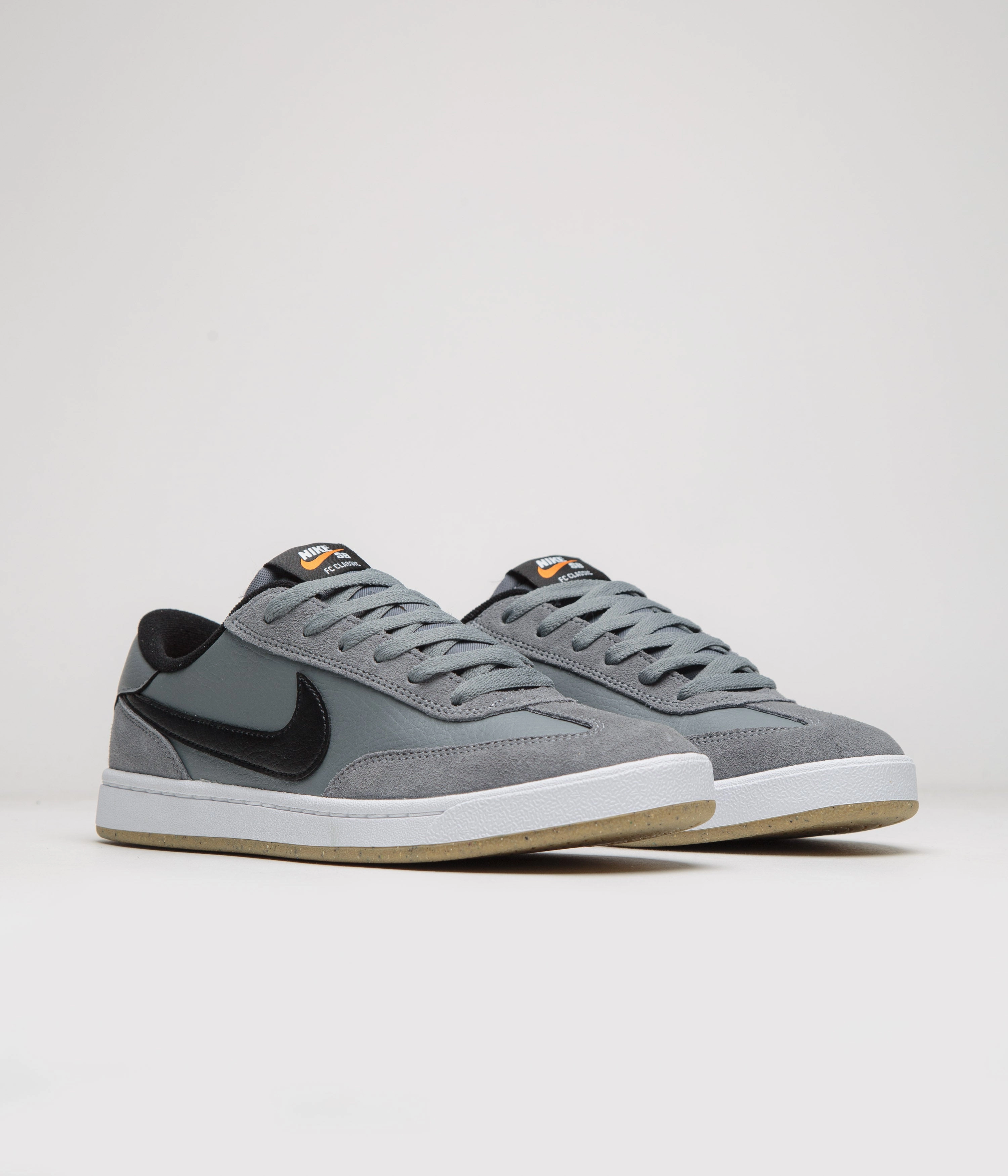 Nike SB FC Classic Shoes - Cool Grey / Black - White - Vivid Orange Asics Shoes Singapore