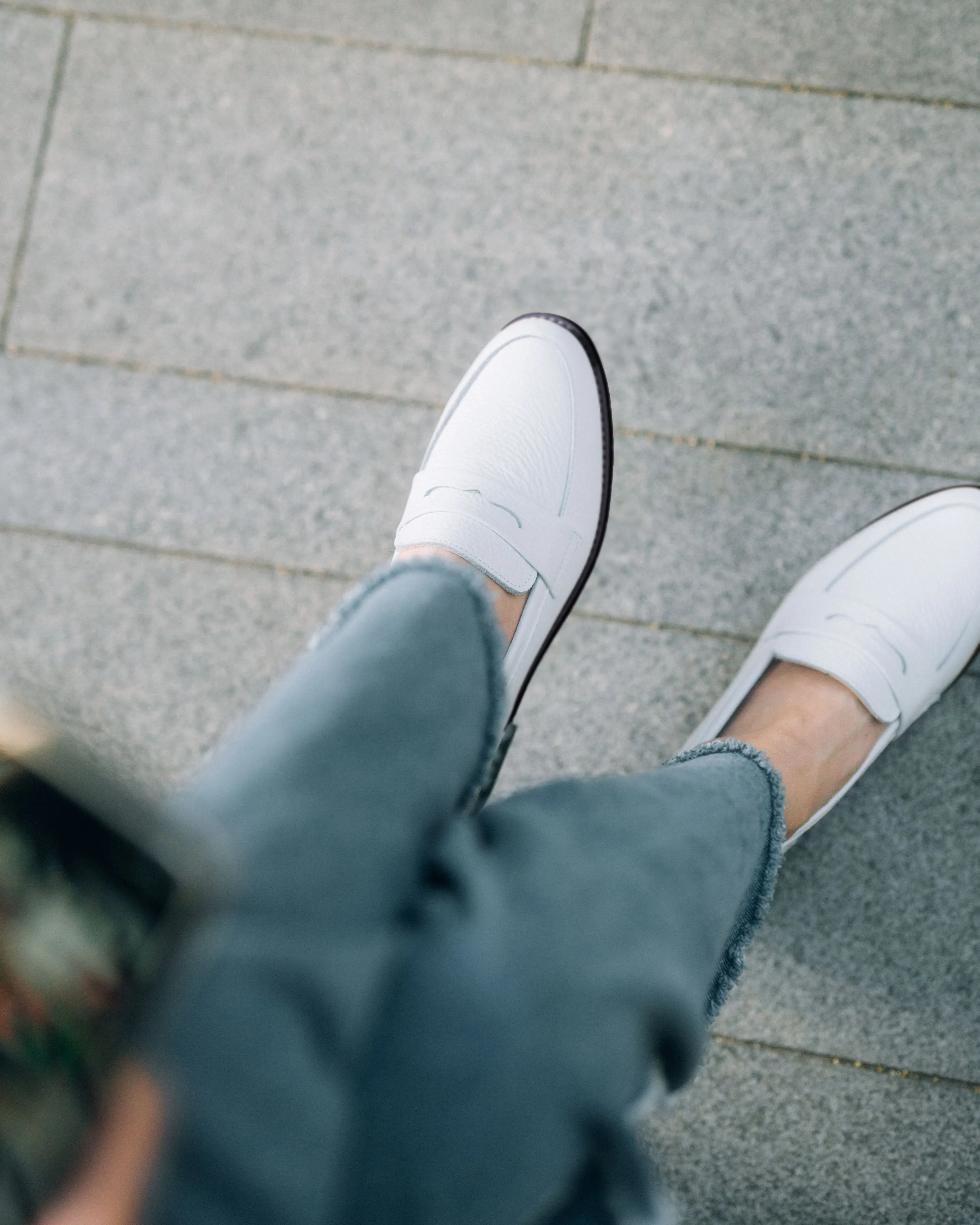 Penny Loafers - Blanc White Track Sole Loafers