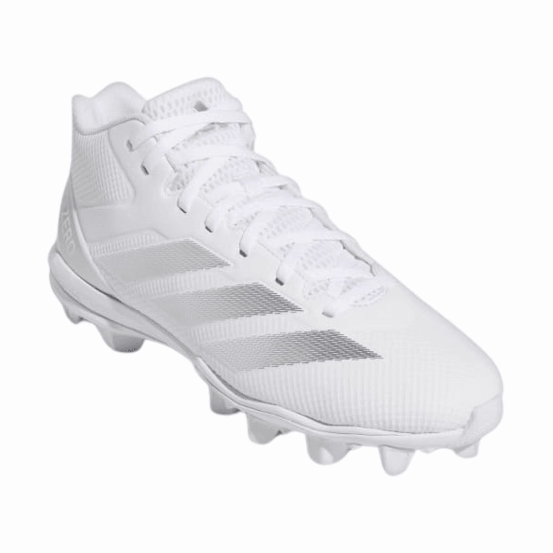 Adidas - Men's Adizero Impact.2 Molded 'White Silver Metallic' - Cloud White / Silver Metallic / Cloud White Adidas Mountain Bike Shoes
