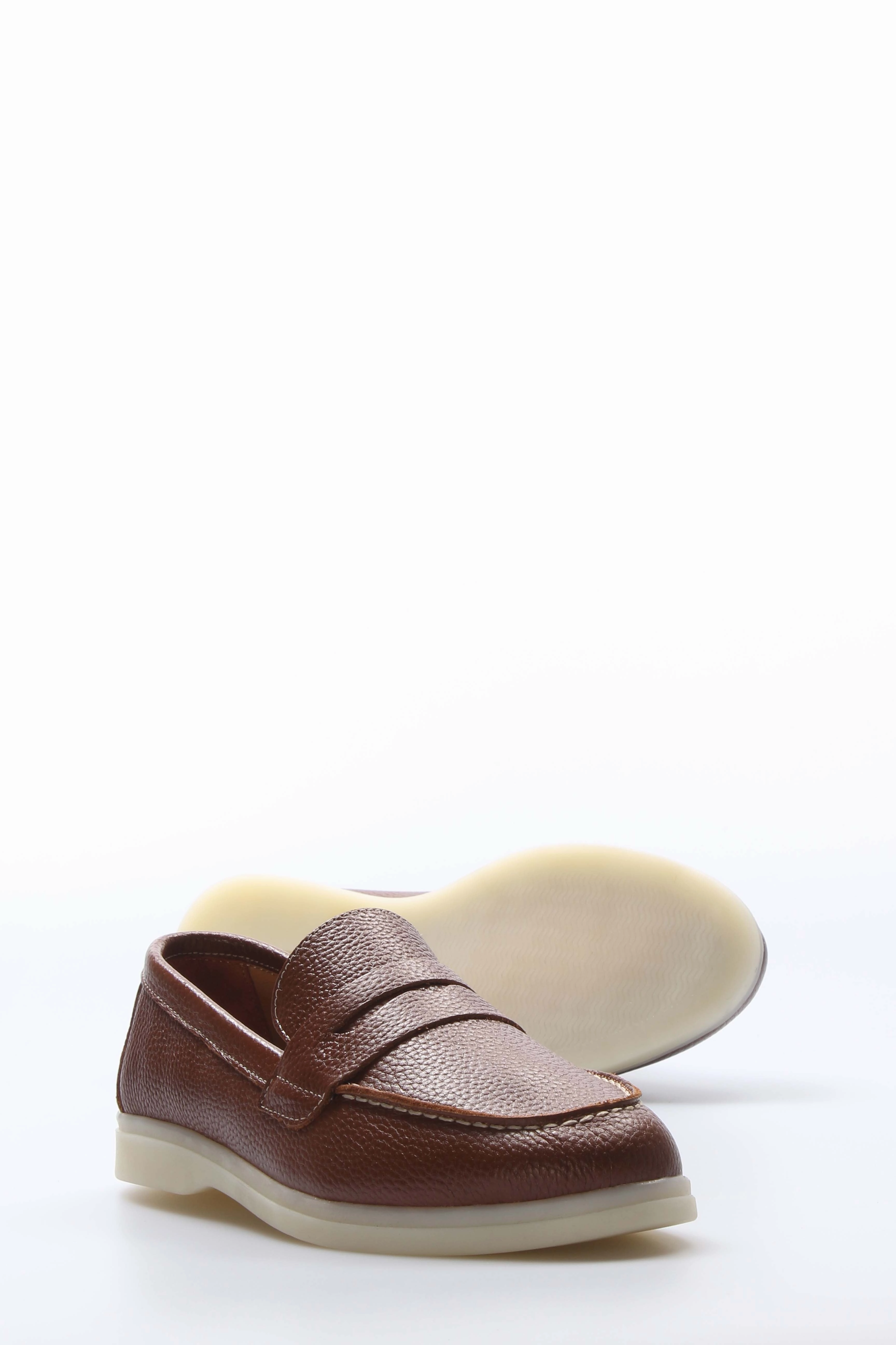 Famous Casual Shoe Brands FST Genuine Leather Women's Casual Shoes 733ZA017 Brown - San Mateo Atenco