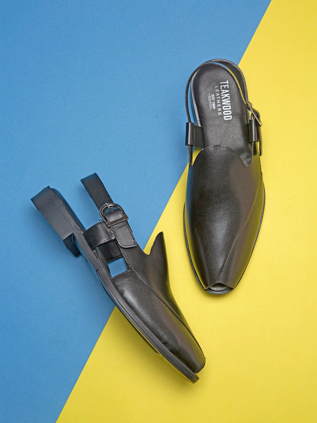 Chaco Sandals Size Teakwood Men Black Solid Peshawari Mules