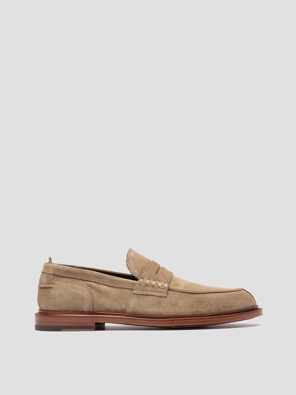 Penny Loafers And Sunday Nights SAX 001 - Taupe Suede Penny Loafers