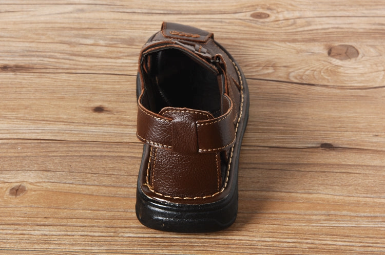 Roger Vivier Shoes Flat Summer mens slippers genuine leather sandals outdoor casual men leather sandals for Beach shoes hombre Hollow aerated shoes