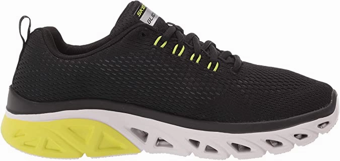 Skechers MEN'S Glide-Step Sport - Wave Heat 232270 Black/Lime Glycerin 20 Neutral Running Shoe
