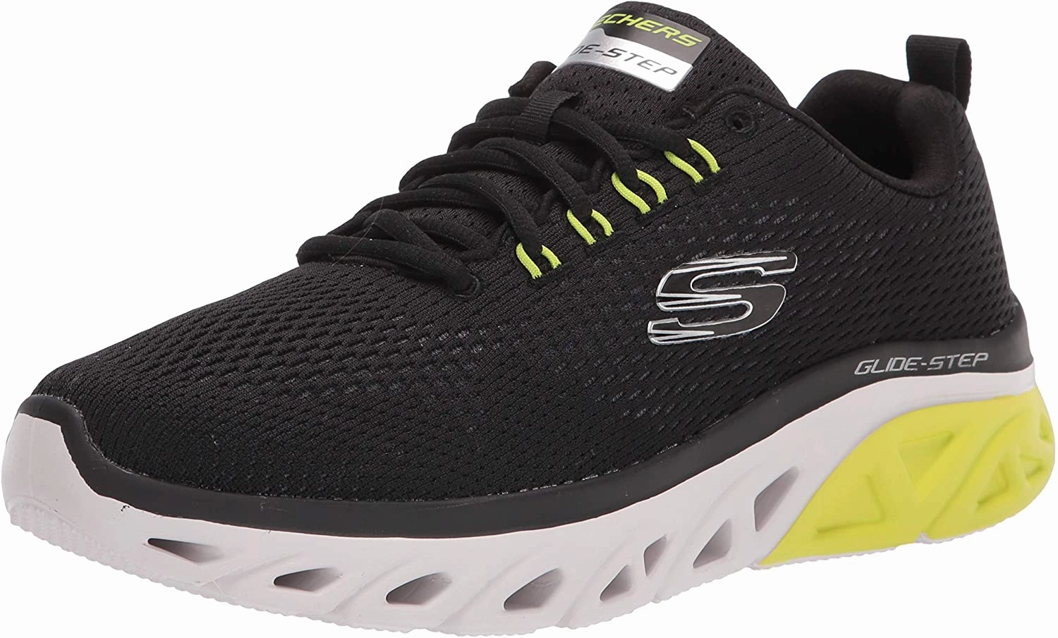 Youth Running Shoes Skechers MEN'S Glide-Step Sport - Wave Heat 232270 Black/Lime