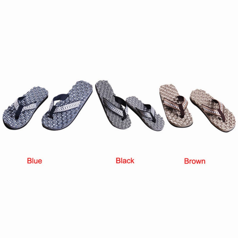 Men Flip-flops Slippers Shoes Comfortable Massage Beach Sals Home Beach Slipper indoor Flat Shoes ILML Flat Shoes Benefits