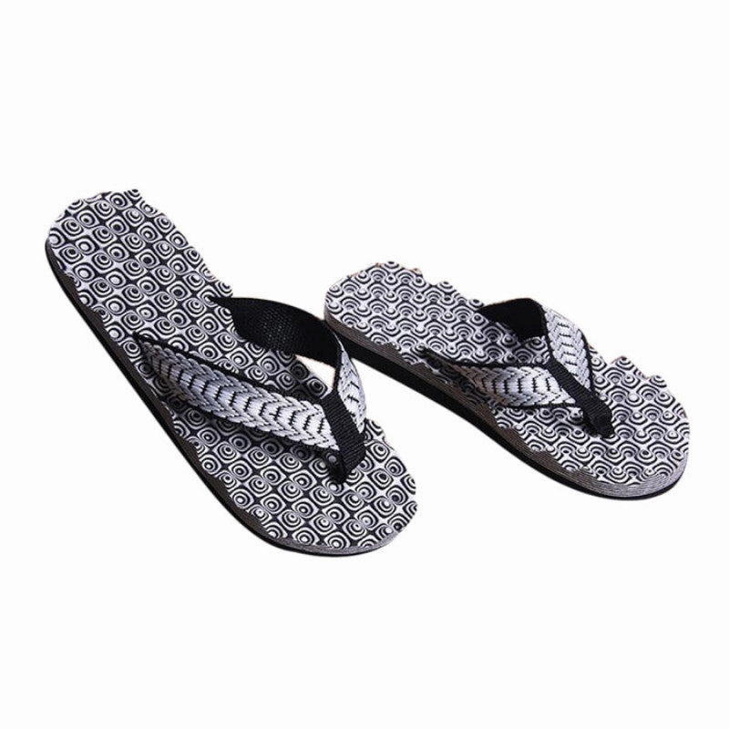 Wide Leg Pants With Flat Shoes Men Flip-flops Slippers Shoes Comfortable Massage Beach Sals Home Beach Slipper indoor Flat Shoes ILML