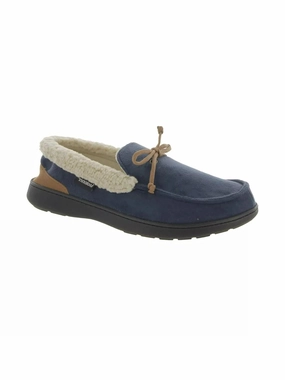 Men's Lined Comfort Bootie Slipper,Navy Chantomoo Slippers