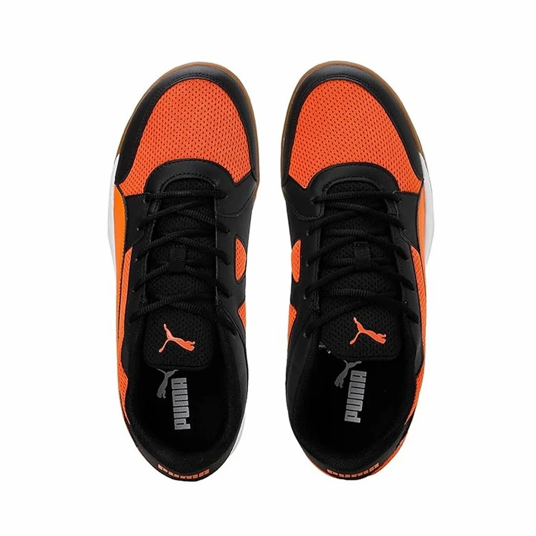 Asics Shoes 2025 Puma Men's Deuce Indoor Shoe (Black-Vibrant Orange-Silver) 10760403