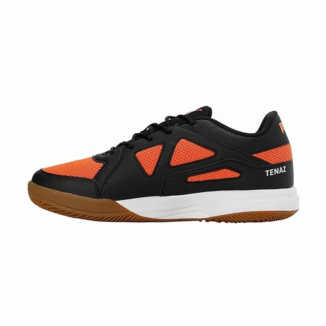 Puma Men's Deuce Indoor Shoe (Black-Vibrant Orange-Silver) 10760403 Asics Preschool Shoes