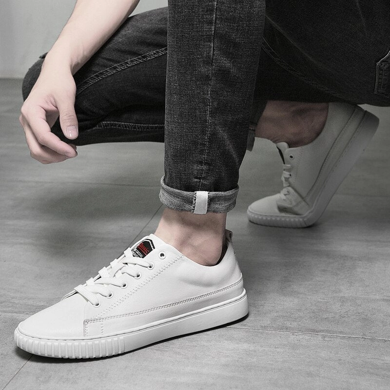 binfenxie Men Oxford Shoes lace up High Quality Genuine Leather Mens Shoes outdoor Fashion Breathable Men Casual Shoes men Flat Work Shoes Rubber Flats Shoes