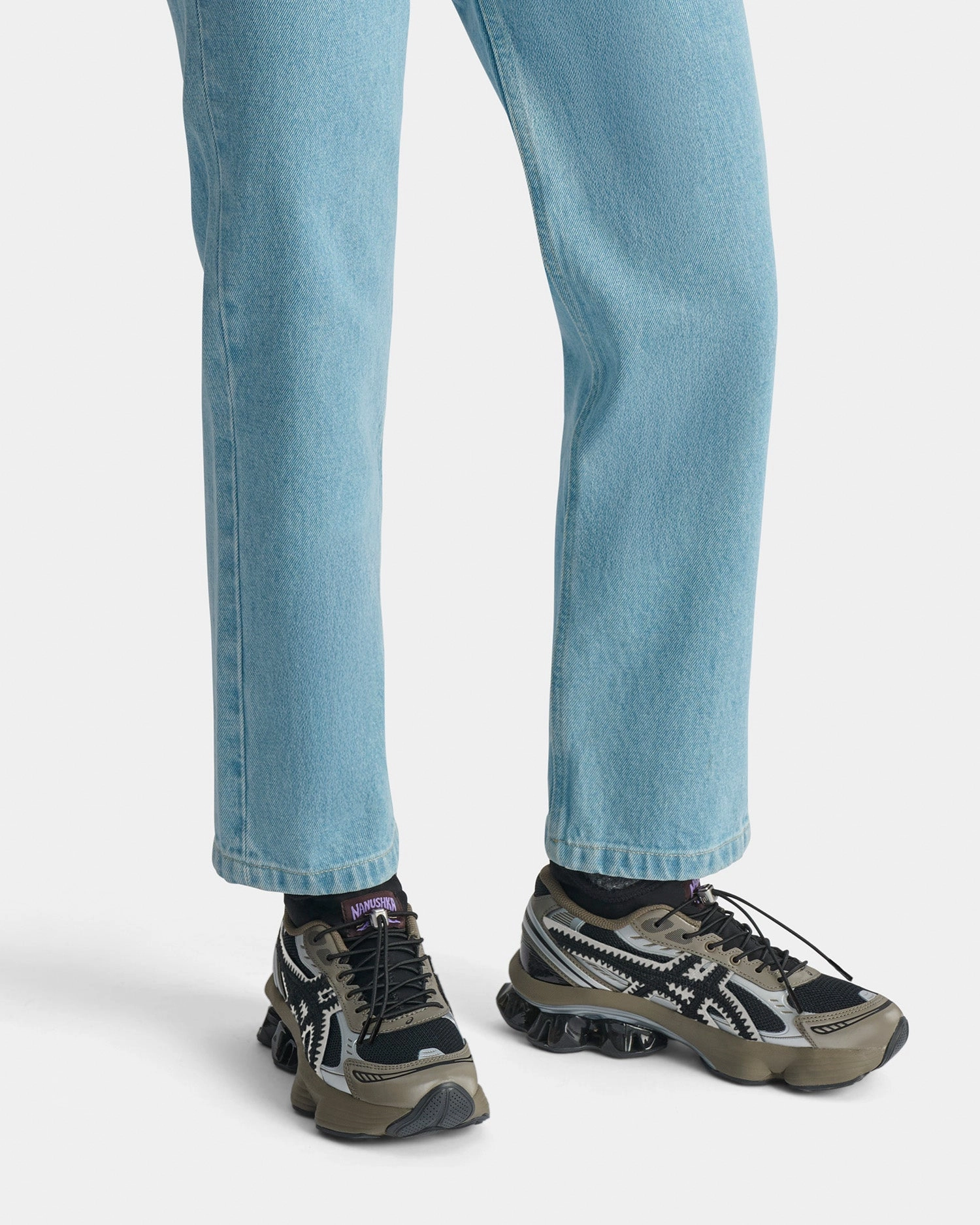 Best Asics Running Shoes For Heavy Runners Nanushka x ASICS GEL-KINETIC FLUENT Sneaker - Grey Mesh