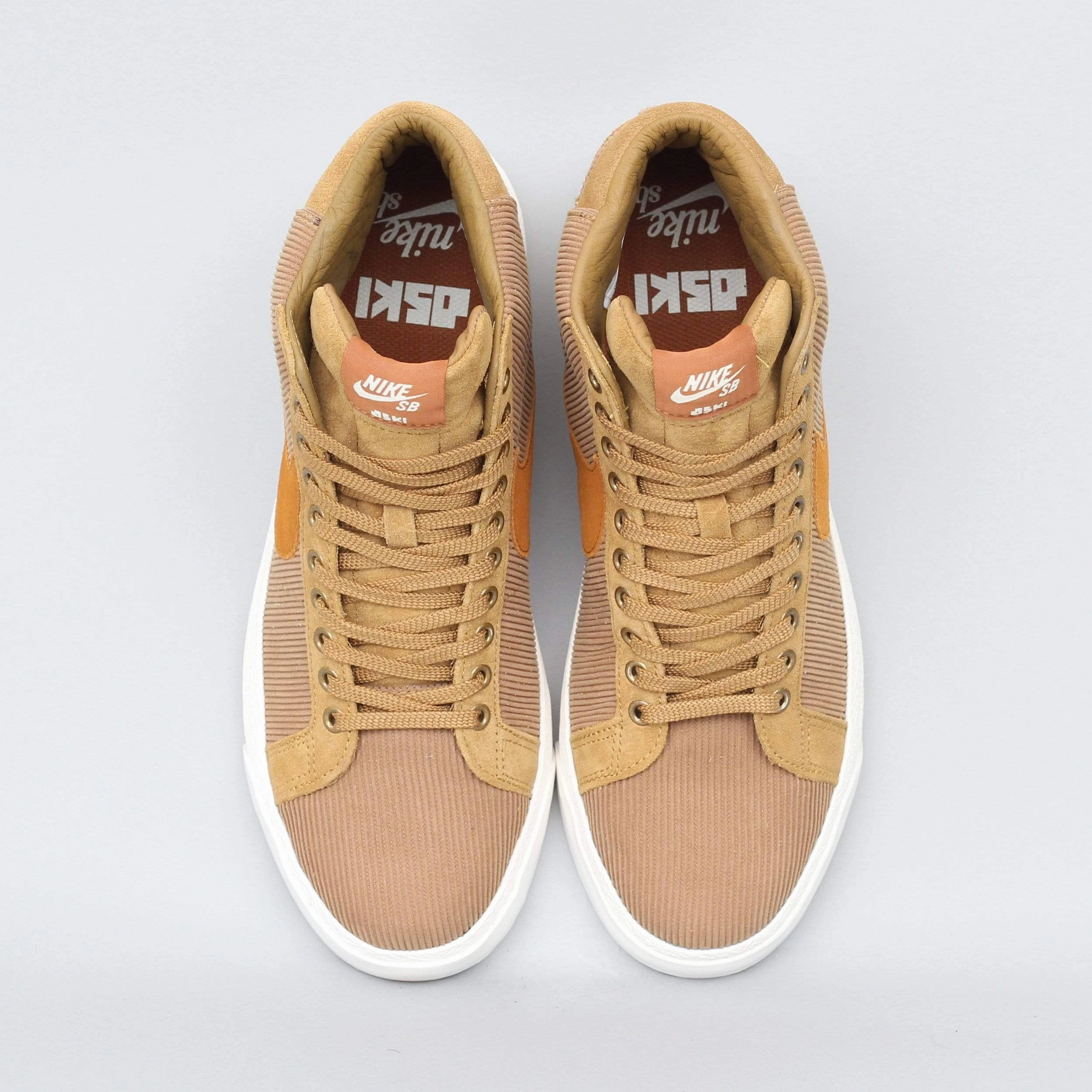 Asics Wide Tennis Shoes Nike SB Oski Blazer Mid ISO Shoes Muted Bronze / Burnt Sienna - Sail