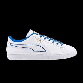PUMA Basket New Heritage White Royal Puma Basketball Shoes 90s