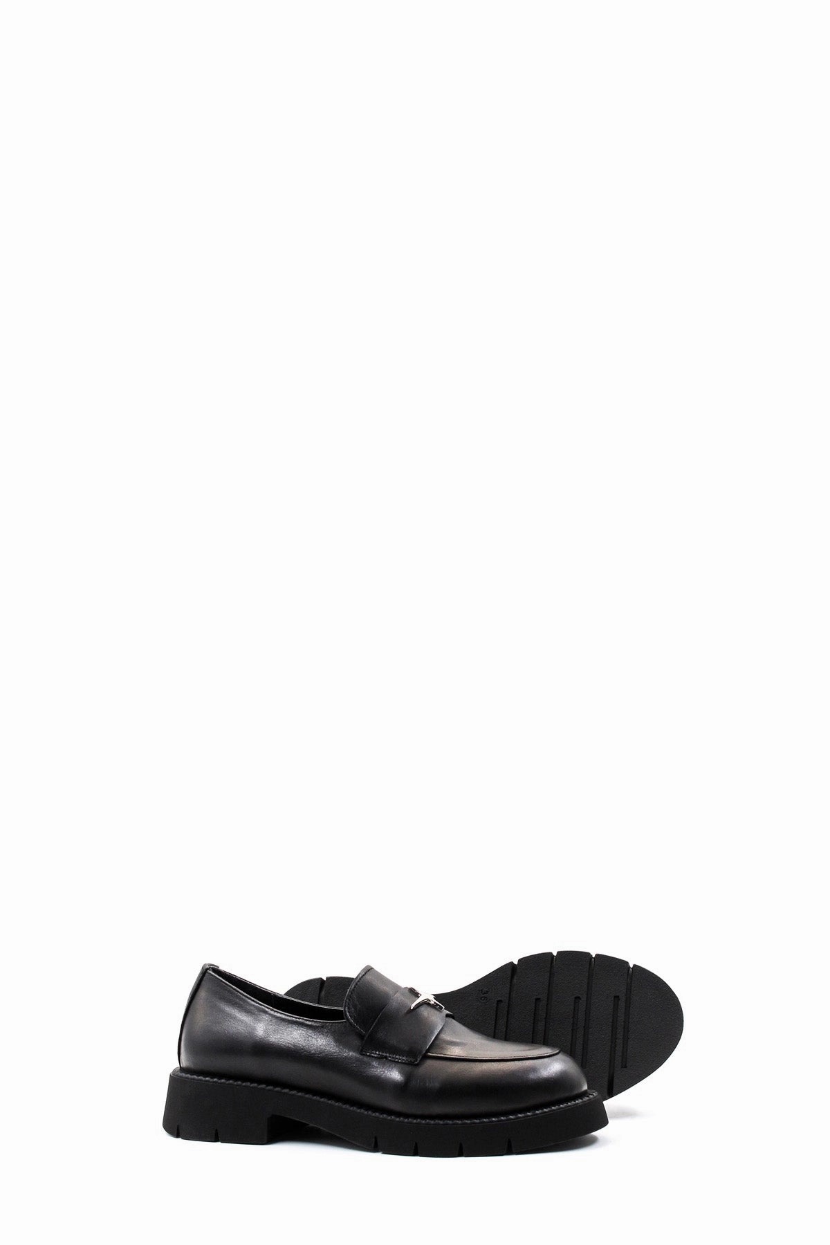 Shoes Loafers Casual FST Genuine Leather Women's Casual Shoes 888ZA600 Black - El Cajon