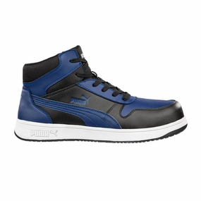 Puma Blue/Black Frontcourt Mid Fibreglass Toe Cap Lace Up Safety Shoe (630077) (Pre Order) Asic Ex Eo Wrestling Shoes