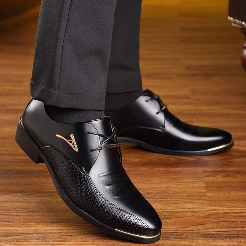 Classic Patent Leather Oxford Men Dress Shoes Casual Loafer Shoes
