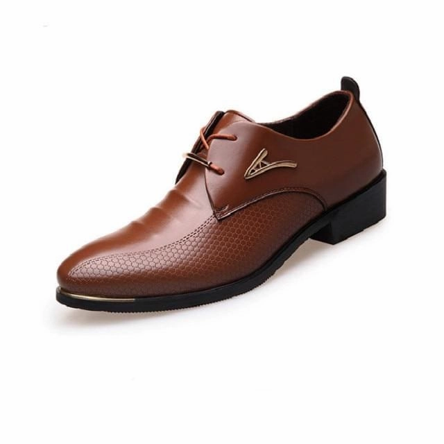 Lace Casual Shoe Classic Patent Leather Oxford Men Dress Shoes