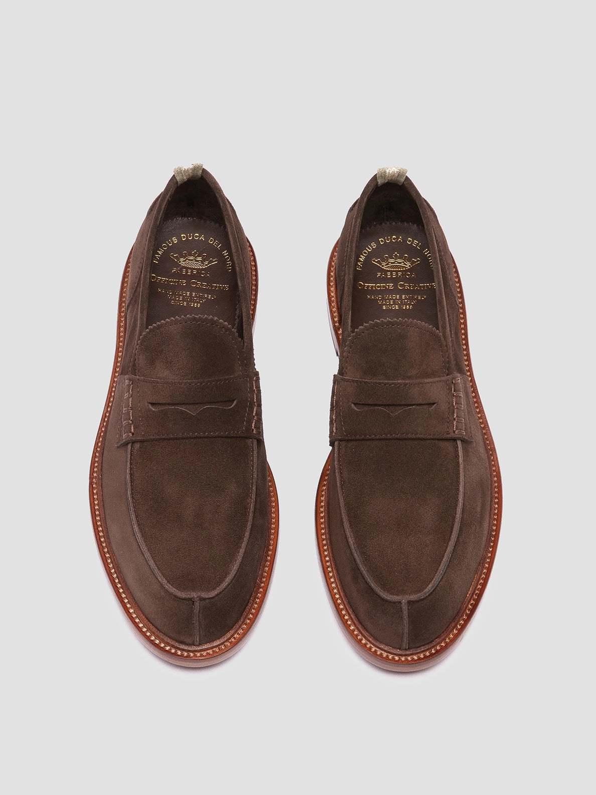 Penny Loafers With Arch Support SAX 001 - Brown Suede Penny Loafers