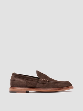 Styles Of Loafers SAX 001 - Brown Suede Penny Loafers