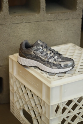 NIKE P-6000 (GS) "MTLC COOL GREY/COOL GREY-WHITE-WOLF GREY" Casual Asics Shoes