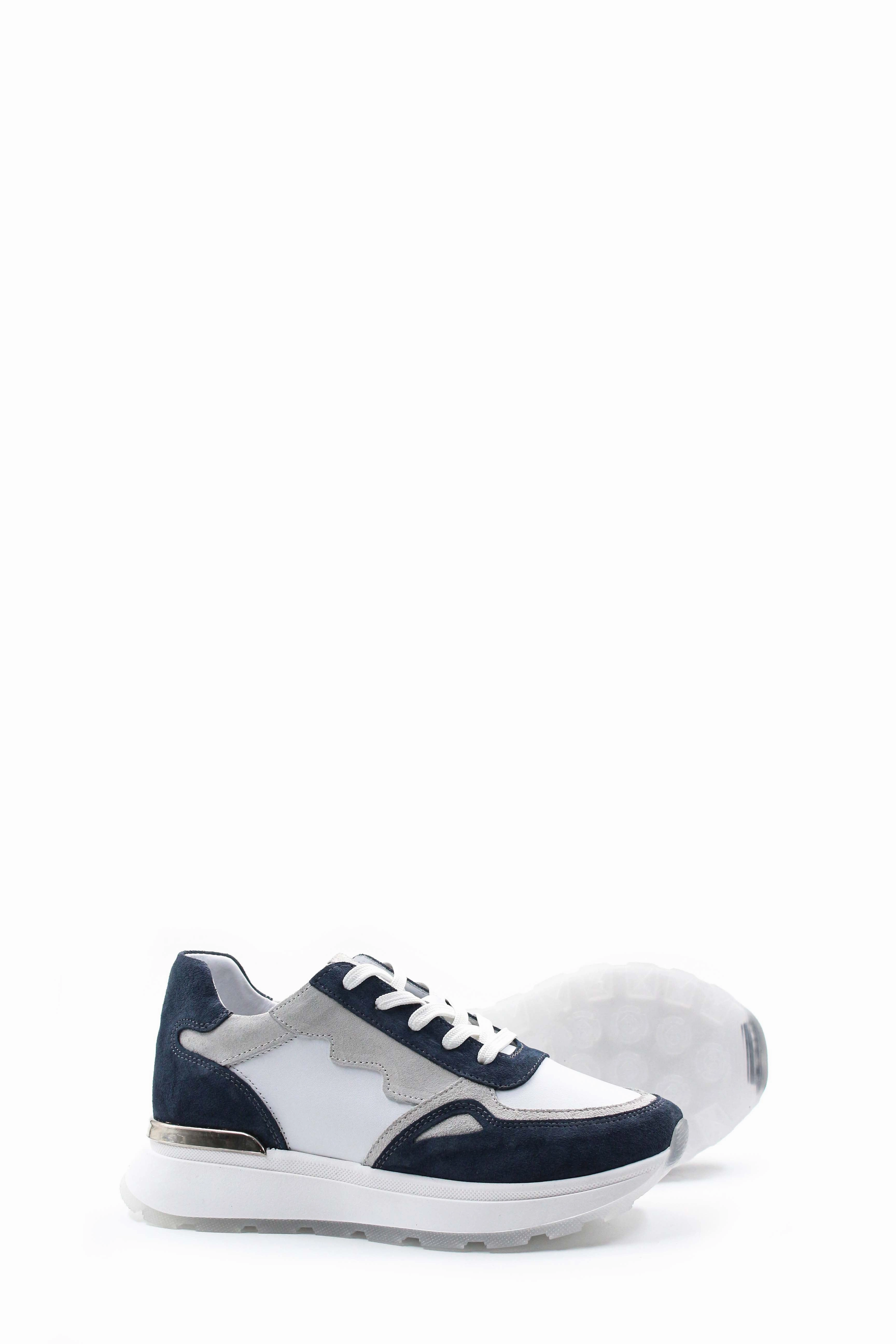 Air Max Flyknit Racer Casual Shoes FST Genuine Leather Women's Casual Shoes 757ZA24066 Denim White - South Valley